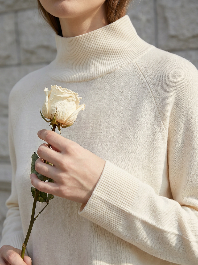 Soft Cream 100% Wool Knit Set