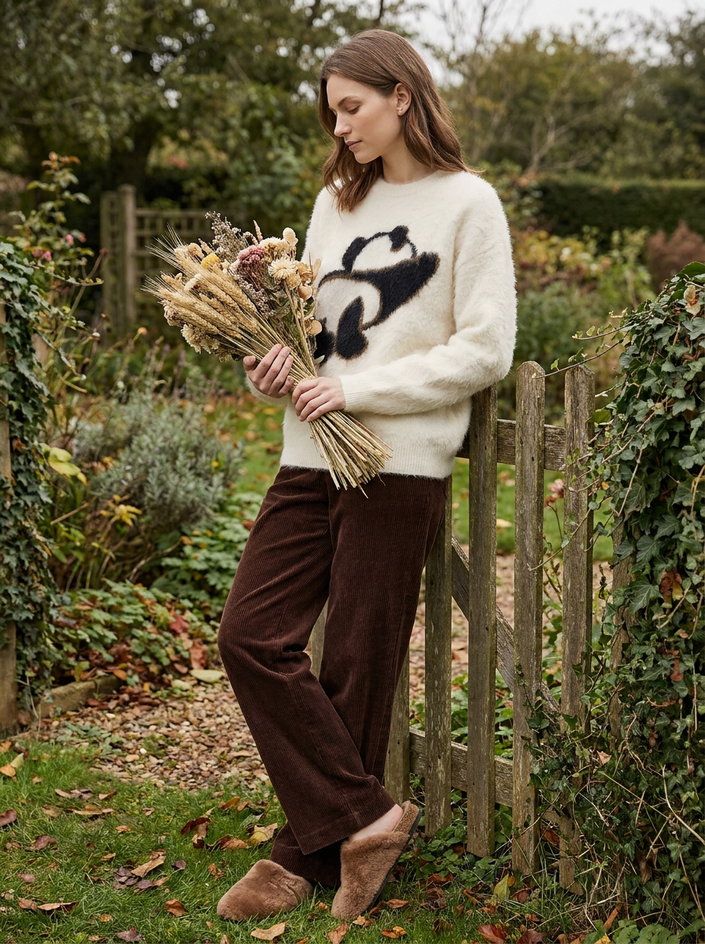 Cozy Panda Knit Sweater