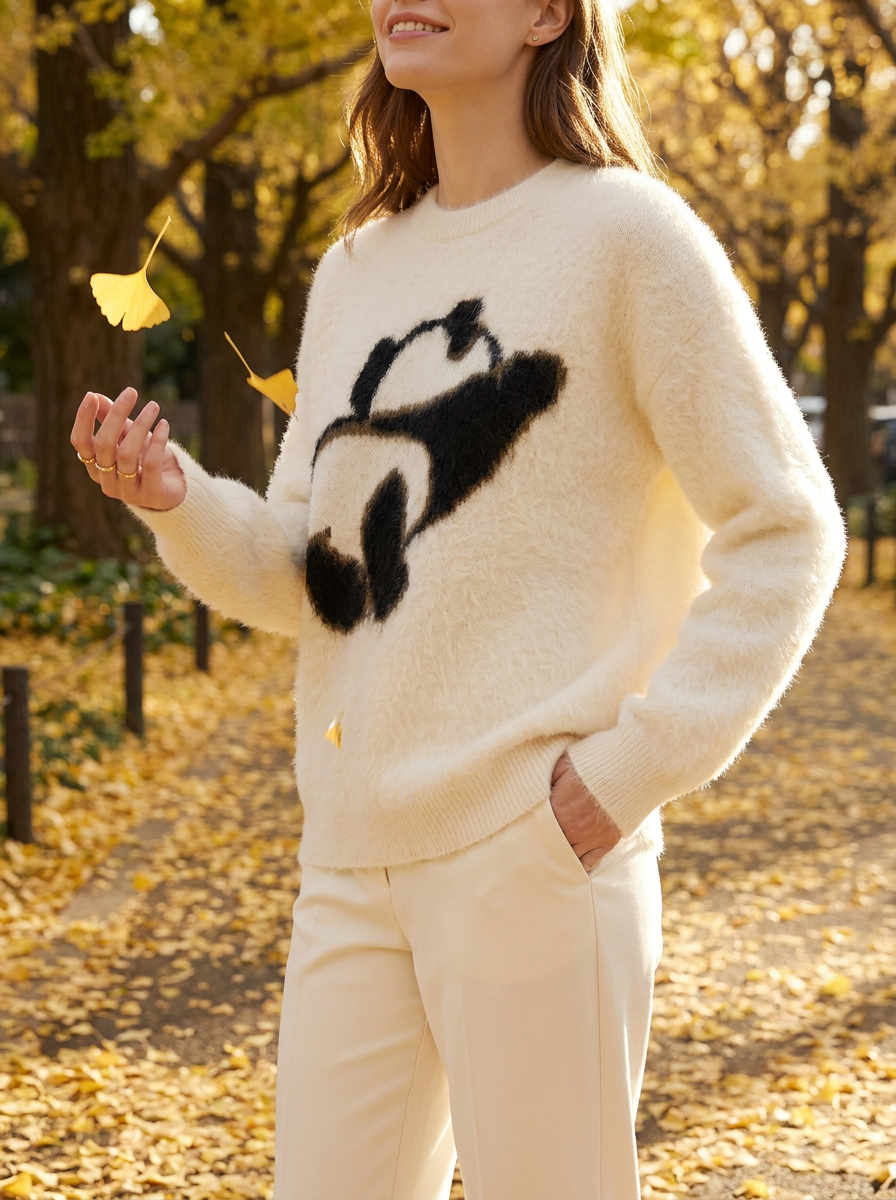 Cozy Panda Knit Sweater