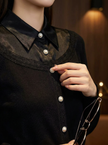 Sleek Black Knit Top