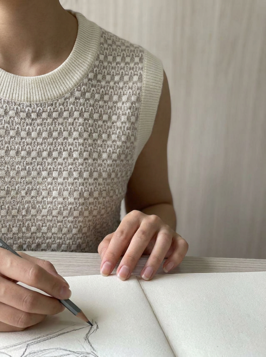 Lightweight Mocha Wool Knit Tank