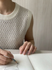 Lightweight Mocha Wool Knit Tank