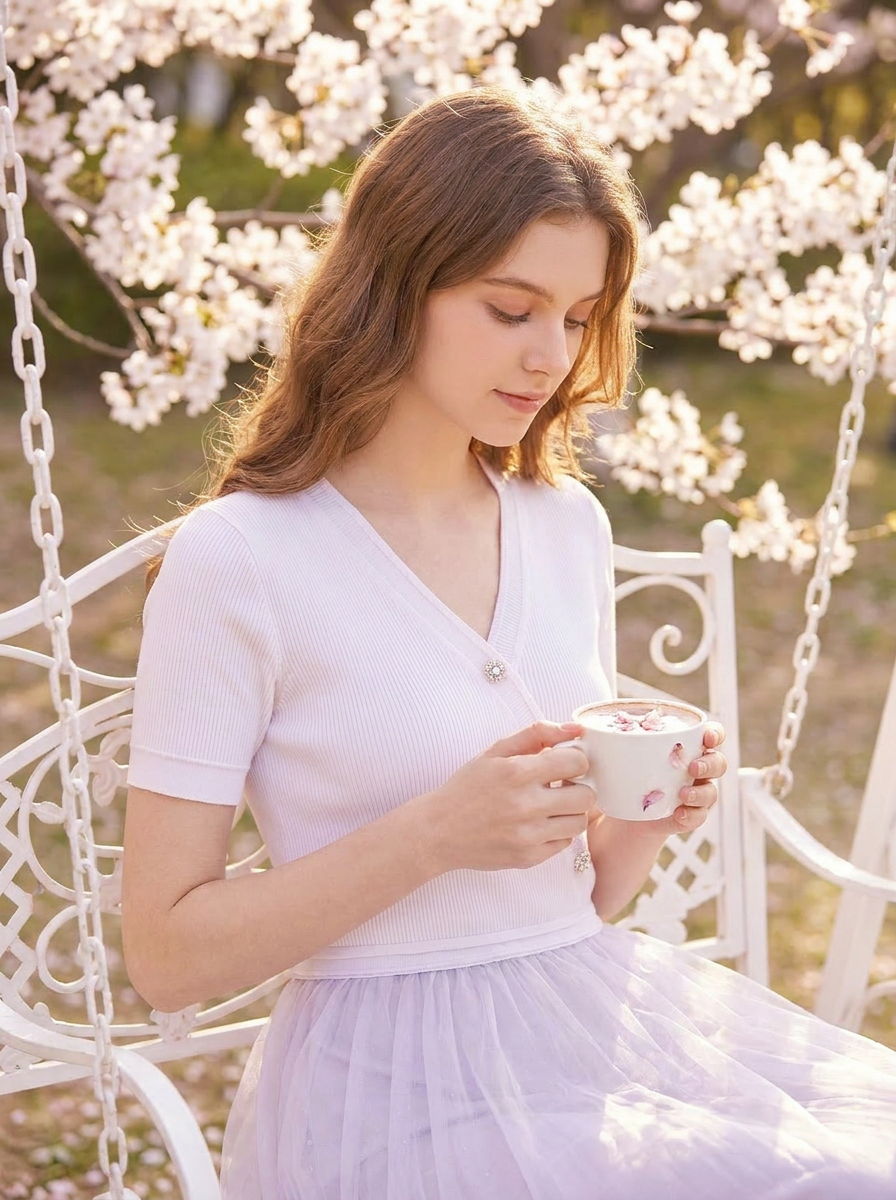 Lavender Spring Knit Dress